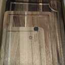 Bamboo Cutting Board for Kitchen Meal Prep & Serving, 3-Piece Wooden Set with Juice Grooves, Side Handles, Non-Slip Mats  Ideal for Meat, Veggies, Fruit  Ideal Gift for the Home (Carbonized brown)