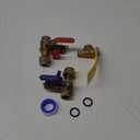 HYDRO MASTER Tankless Water Heater Service Valve Kit with Pressure Relief Valve 3/4-Inch IPS Isolator Clean Brass