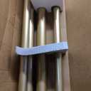 KAMANINA 1 Inch Double Curtain Rods 72 to 144 Inches (6-12 Feet) Telescoping Gold Curtain Rod for Windows 69 to 140 Inches, Long Drapery Rods with Square Finials