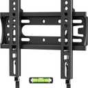 IWORBOARD 32 40 42 inch Fixed TV Monitor Wall Mount for LED LCD TVs & Monitor, Low Profile Small RV TV Mount, Easy Slim Flat Wall Bracket, Max VESA 200x200mm, 66lbs, Single Stud, Fit 19 24 42 inch