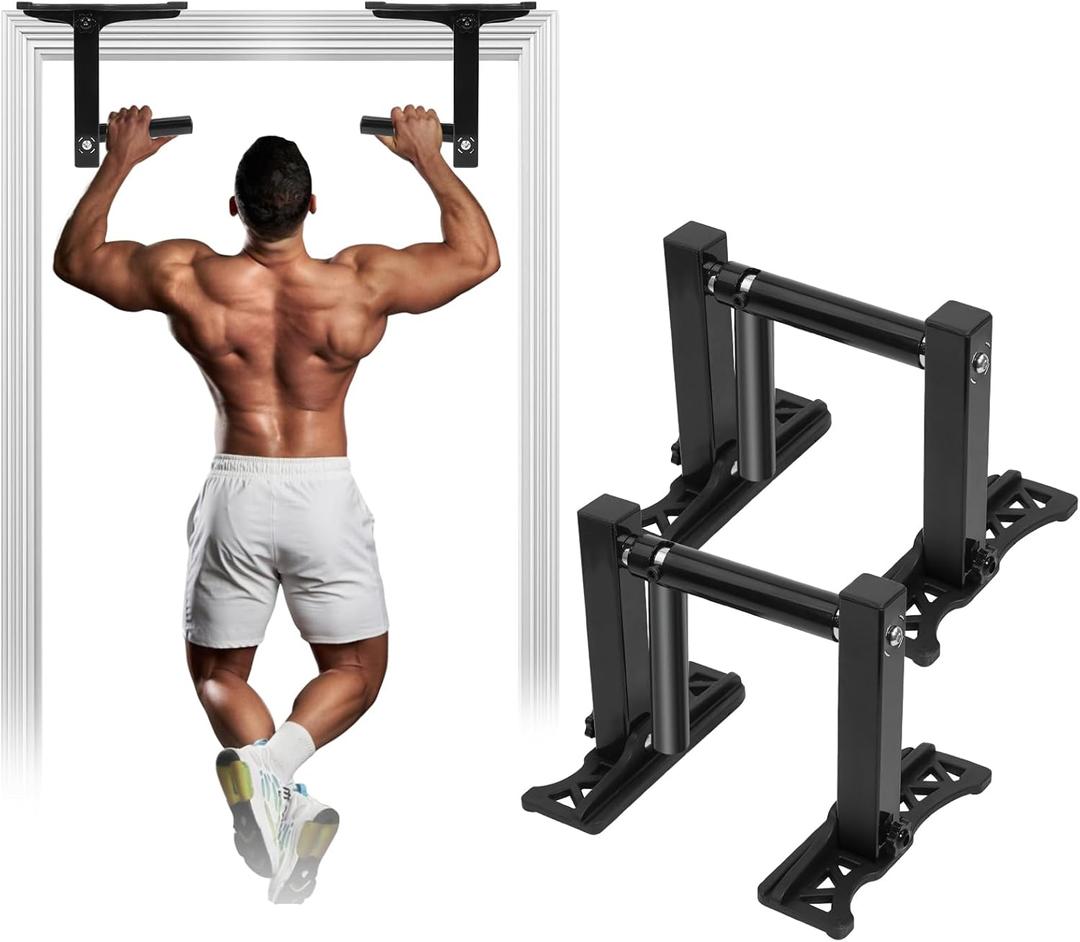 Upgrade Pull Up Bar for Doorway - Portable Strength Training Pull Up Bar Handles, Multi-functional Home Gym Fitness Equipment