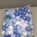 GOGOSO Ball Pit Balls for Toddler, Baby Plastic Playballs Kids Soft Pastel Pelotas Non-Toxic BPA-Free Pearl Blue+Light Blue+White 100 Balls