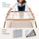 Tutti Bambini CoZee Go 3-in-1 Foldable Baby Playpen, Portable Bassinet & Travel Crib | Playard with Mattress Included | Birth to 3 Years (Walnut & Ecru)