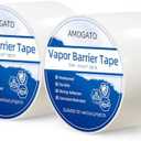 AMOGATO Vapor Barrier Tape - 4 inch x 180' Roll 8 Mil, Heavy Duty Waterproof, Polyethylene Repair Tape, Vapor Barrier Seam Tape for Industrial, Crawl Space, Roofs & Barrier
