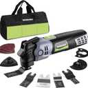 WORKPRO 400W Oscillating Multi-Tool, 6-Speed Corded Power Saw with LED Light, Quick Blade Change, 3.5 Oscillation Angle, 22 Accessories for Cutting, Sanding, Scraping