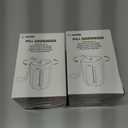 2 x AUVON Large Pill Organizer, Pill Dispenser for Holding 6 Various Vitamins, Pill Box Case with Anti-Mixing & Wide Opening Design, Easy to Retrieve Meds, Includes 20 Pcs Stick-on Labels (Black)