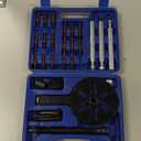 HQSSWUCH 21 in1 Bearing Puller, Bearing Puller Set, Inner Hole Three-Jaw Puller, with Curved Hook and Red Steel Collet Multifunctional Bearing Removal Tool, with Heavy Duty Portable Storage Case Blue