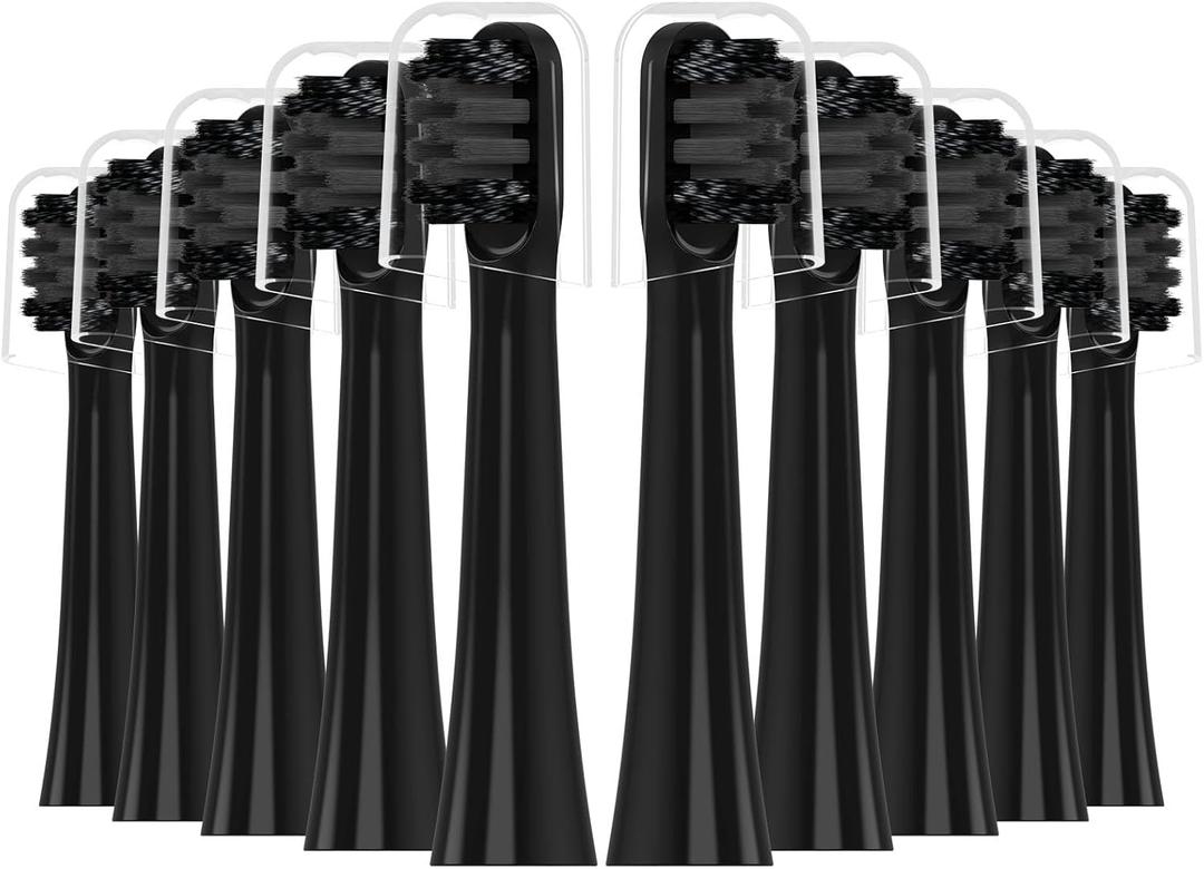 XIAOHEAD replacement toothbrush heads -black, 10 pack