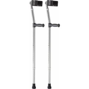 Medline Aluminum Forearm Crutches, Adult, Cuff Size 4", Pack of 2 (Adult, 5'0" - 6'2")