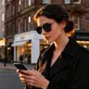 STGATN Vintage Round Sunglasses for Women Polarized UV Protection, Trendy Retro Designer Style ST028 (2. Matte Black Frame Grey Lens)