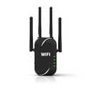 Uiuqekel GT300 WiFi Extender 300Mbps, WiFi Range Extender & Booster with 4 HighGain Antennas, 2.4GHz Signal Repeater with Ethernet Port, Covers Up to 50 Devices, Easy Setup for Home(Black)