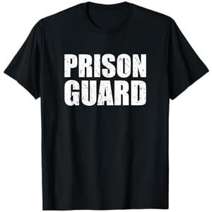 Prison Guard Costume Jail Corrections Officer Halloween T-Shirt Large