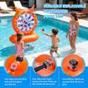 Inflatable Dart Board Pool Toys, 2-in-1 Pool Games with Throwing & Ring-toss Games, Sewn Fabric Balls and Rings for Kids & Adults, Suitable for Family Gatherings & Water Parties