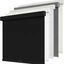 Cordless Blackout Roller Shades Blinds for Windows Free-Stop,Pull Down Room Darkening with Valance,Thermal Insulated Woven Fabric Window Door Blinds for Home,Office, Black 35.5" W x 72" H