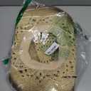 Men's Women's Straw Cowboy Hat Cowgirl Woven Sun Hat Western Cowboy Hat Two Decorative Bands (Beige, M)