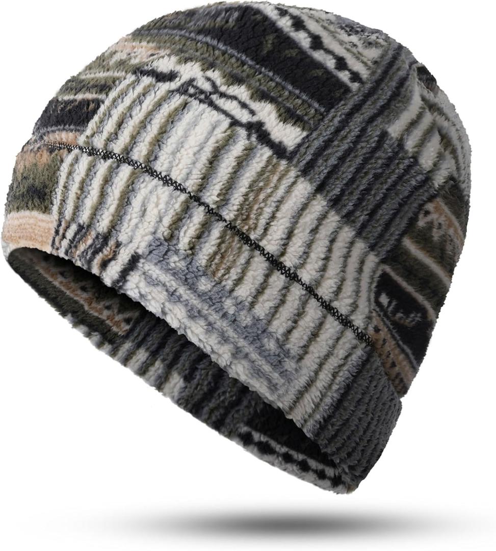WTACTFUL Fleece Winter Warm Watch Cap - Men's Women's Skull Beanie Hat for Running Skiing Hiking