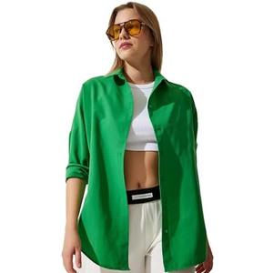 BIG DART Oversized Button Down Shirts for Women, Dressy Casual Long Sleeve Blouses Summer Tops Tunics, EUR: 36/UK:8