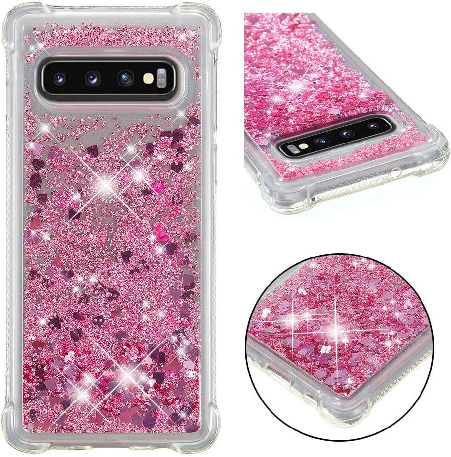Compatible with Galaxy S10 Case, Bling Glitter Liquid Clear Case Floating Quicksand Shockproof Protective Sparkle Silicone Soft TPU Case for Samsung Galaxy S10. YBL Love Rose Gold Compatible with Galaxy S10 Case, Bling Glitter Liquid Clear Case Floating Quicksand Shockproof Protective Sparkle Silicone Soft TPU Case for Samsung Galaxy S10. YBL Love Rose Gold