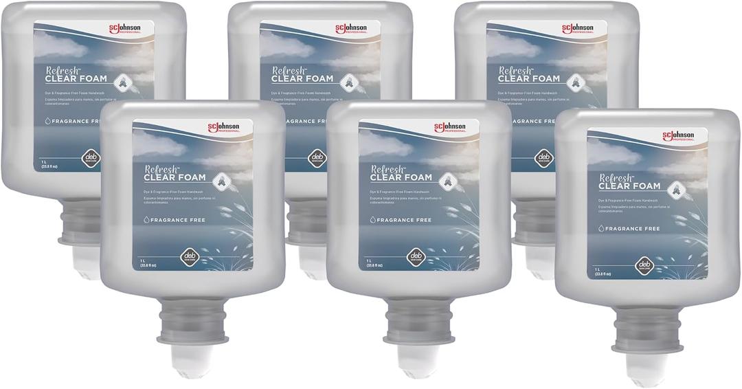 SC Johnson Professional REFRESH CLEAR FOAM HAND SOAP 1 LITER, 6 Pack