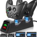 Rechargeable-Battery-Pack-for-Xbox-Controller, 2x4800mWh Batteries Pack with Charging Station for Xbox One/Xbox Series X|S Xbox One S/Xbox One X/Xbox One Elite Controller Charger Accessories - Blue