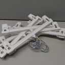 Smartor Skirt Hangers | Pants Hanger with Clips | Space Saving| Durable| Strong Clips| Pant Hanger for Men| White Hangers Clips for Women Shorts, Jeans, Slacks - 10 Pack