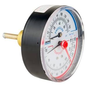 LEGEND VALVE T-825 1/2” MNPT REAR MOUNT TEMP & PRESSURE GAUGE (