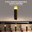 Light-up Wall Torch Lamp with 3 Lighting Levels, Hand Held & Wall Mountable Table Lamps, USB Rechargeable Night Light, Costume Cosplay Bedside Lamp for Home/Office Decor