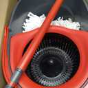 O-Cedar EasyWring Microfiber Spin Mop & Bucket Floor Cleaning System + 2 Extra Refills, Red/Gray