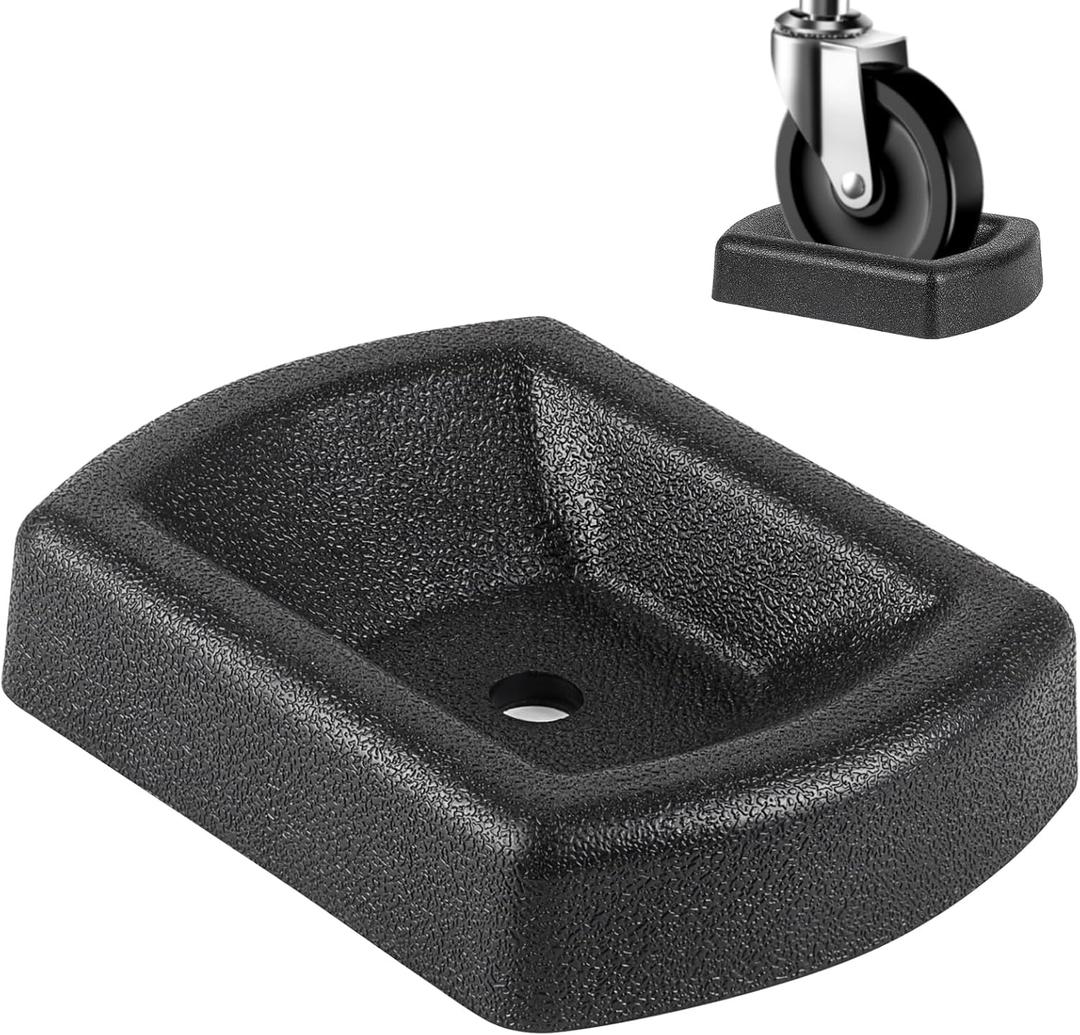 Rubber Wheel Dock for Trailer, Heavy Duty Jack Wheel Chock Stopper Fits 6" Caster, Travel Trailer Wheel Dock Jack Wheel Stabilizer for RV, Boat, Camper and Caravans