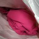 REORIA Women's Basic Lightweight Layering Sexy Slim Square Neck Long Sleeve Bodysuit Tops (Medium, Neon Rose Red)