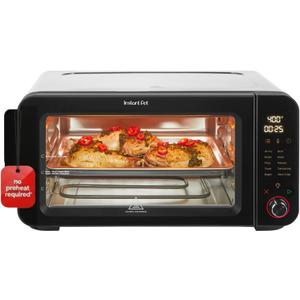 Instant Pot No Preheat Required* 6-Slice Air Fryer Toaster Oven with InstantHeat Technology, 10-in-1, Air Fry, Roast, Bake, Sear Crisp, Toast, Bagel, Broil, Dehydrate, Reheat, and Make Pizza