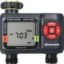 DEWENWILS 2-Zone Water Hose Timer Programmable Sprinkler Timer with Rain Delay, Manual Watering & Auto Irrigation for Garden, Yard, or Lawn