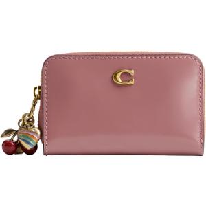 COACH Essential Small Zip Around Card Case (One Size, PEONY)