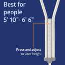 Medline Aluminum Crutches for Kids, Adults, & Seniors, Walking Aid for Reliable Balance, Comfortably Holds 300 LBS, Fits Patients Between 5'10" to 6'6" Tall
