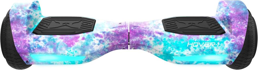 Hover-1 Rebel Electric Self-Balancing Hoverboard for Kids with 6.5 Tires, Dual 110W Motors, 6 mph Max Speed, and 3 Miles Max Range (Blue Tie-Dye)