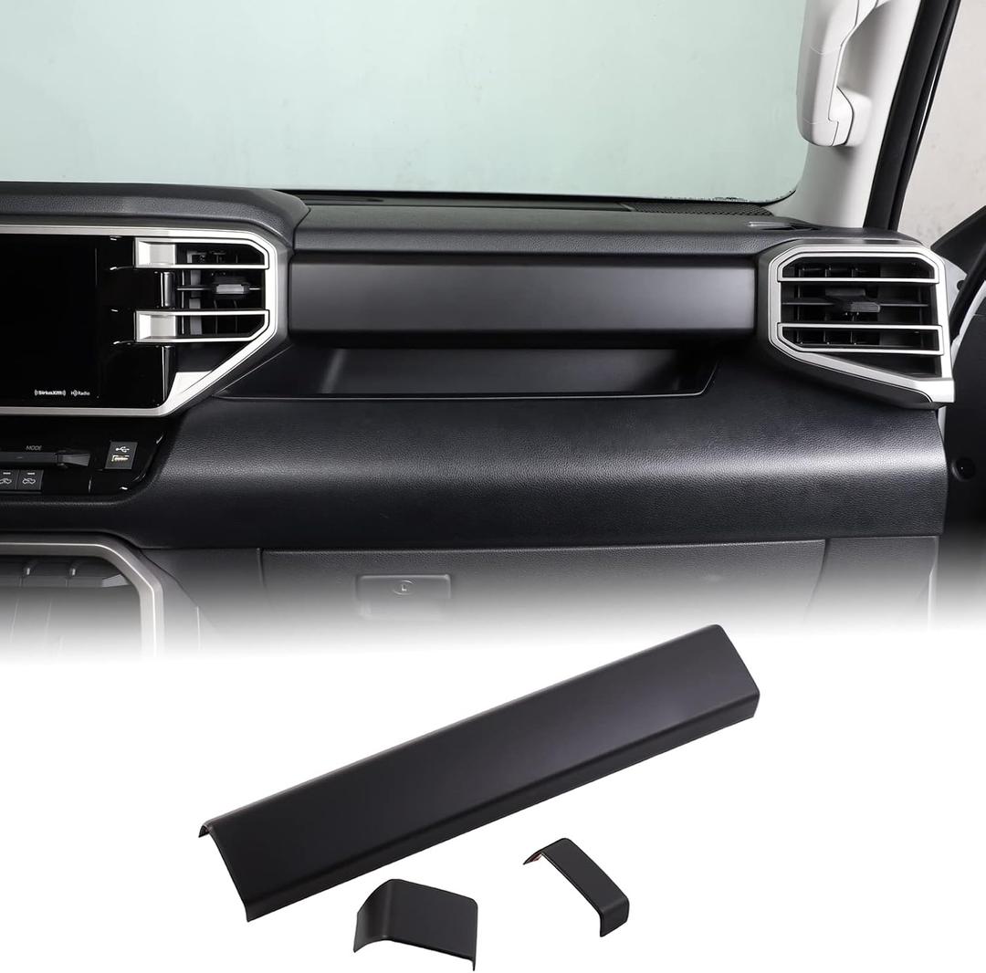 Aunginsy Central Control Dashboard Panel Strips Trim Compatible with Toyota Tundra/Sequoia 2022-2025 Car Center Console Dash Board Molding Panel Decorative Cover Protection ABS Interior Accessories