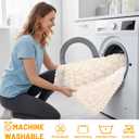 Smiry Couch Covers for Dogs Washable, Non Slip Fuzzy Pet Couch Covers for Sofa, Soft Thick Sofa Slipcovers Furniture Protector Pet Friendly (Cream, 27.6" x 70.9")