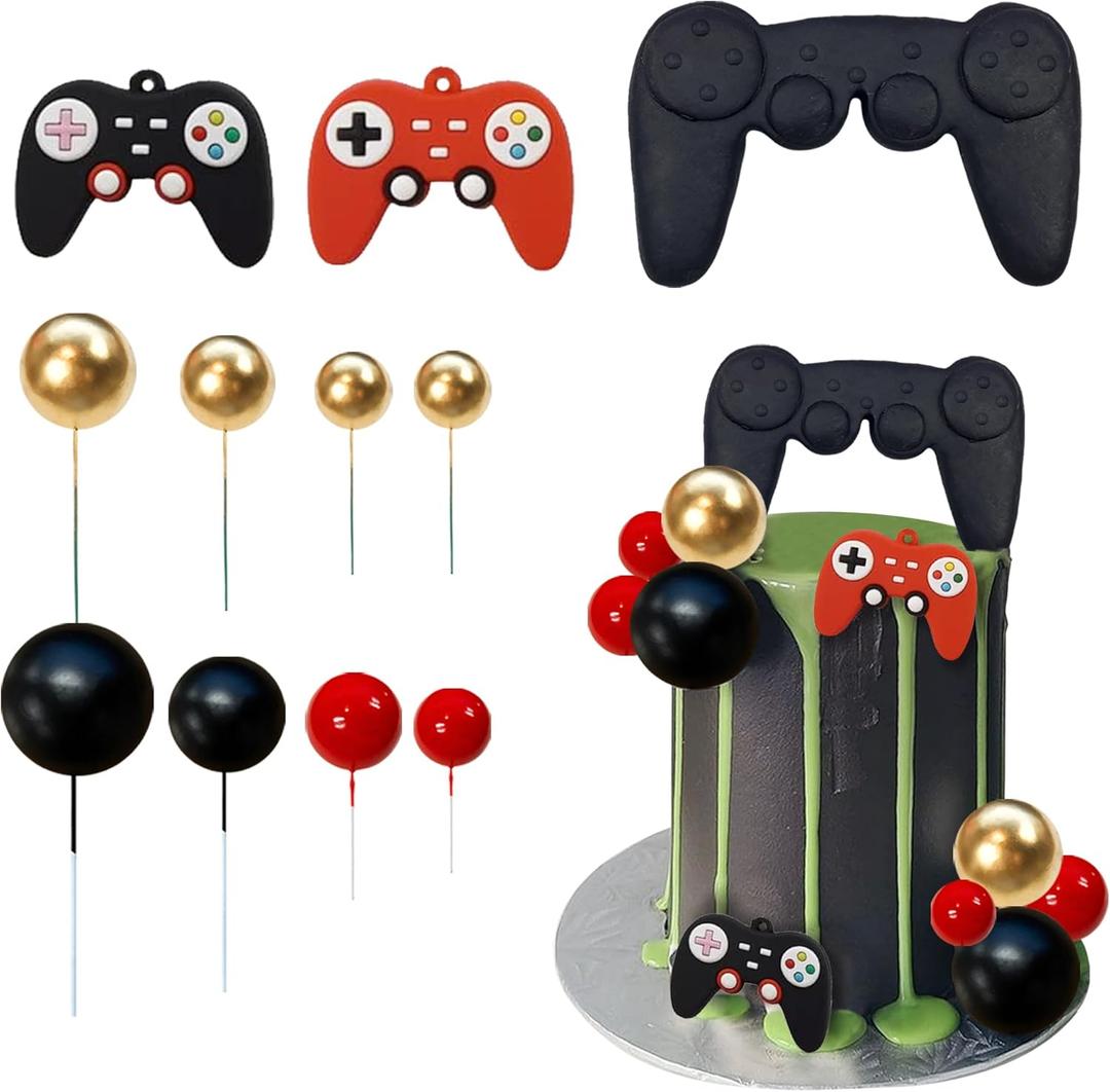Video Game Themes Cake Toppers Game Controllers Cake Decorations Gaming Party Decoration for Man Or Gaming Party Cake Decoration