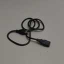 2FT Universal Black 3 Prong TV/Monitor Power Cord - NEMA 5-15P to C13, 13A, 125V, 16AWG, AC Printer Power Cord for PC, Scanner