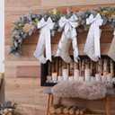 Yungyan Velvet Ribbons with Gold Edge Felt Ribbon Gift Bow Wrapping Ribbon for Handmade, Home Decor, Gift Wrapping, Wreath DIY Crafts, Christmas Tree (2.5 Inch X 35 Yards,White)