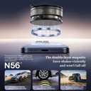 360 Rotatable Vacuum Magnetic Phone Holder, Foldable Vacuum Magnetic Suction Phone Holder, Multi-Surface Universal Holder for Car Shower Gym, Compatibility (Black)