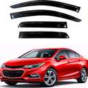 KPY Rain Guards Fit for 2016-2019 Chevrolet/Chevy Cruze, Out-Channel Window Visors Vent Wind Deflectors 4PC, Car Accessories for 16-19 Cruze (Excludes Classic Model)