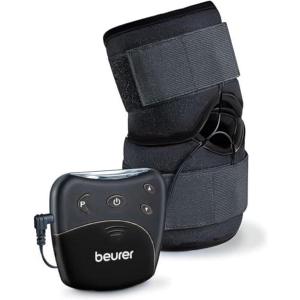 Beurer EM29 2-in-1 Knee and Elbow TENS Machine for Pain Relief with 20 Intensity Levels, 4 Programs, and Reusable Water Contact Electrodes, Digital Muscle Stimulator Device