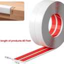 Flexible Wall Corner Protector - 1.6 in Width Peel & Stick Molding - 90 Inside & Outside Corner Guards - White