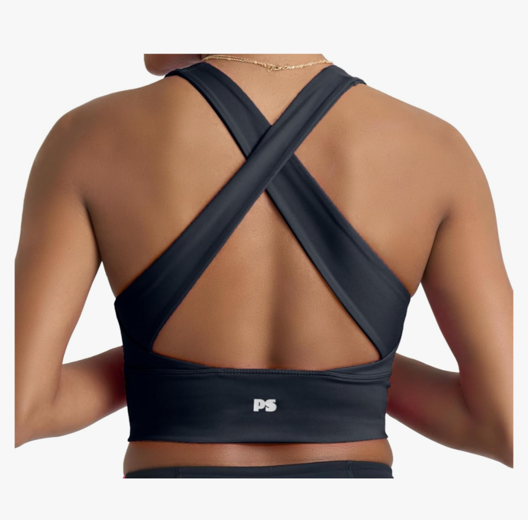 POPSUGAR Long Line Sports Bra Women, Workout Crop Tops for Women Longline Criss Cross Gym Yoga Tops with Built in Bra
XS