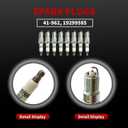 Nakkaa 8 Pack UF271 Ignition Coils Double Iridium Spark Plugs & Wires Compatible with Silverado/Sierra 1500 2500 3500 Compatible with Yukon XL 1500 2500 1999-2007 4.8L 5.3L 6.0L 19299585