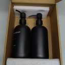 Matte Black Soap Dispenser Set, Kitchen Soap Dispenser Set with Black Stainless Steel Pump, Perfect for Kitchen Decor and Accessories. (Black)