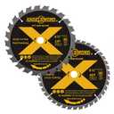 ANGELSWORD 6-1/2 Inch Circular Saw Blade, 24T for Framing&40T for Ripping, Cross Wood Cutting, 2 Pack