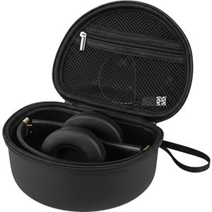Hard Travel Case Compatible with Beats Solo 4, Studio Pro, Solo 3, Studio 3, Solo 2,Over Ear Headphone Case with Storage Cable Bag Strap (Black)