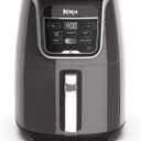 Ninja XL Air Fryer | 5.5 QT Capacity fits 3lbs of Wings | 5-in-1 Air Fry, Roast, Bake, Reheat & Dehydrate | 400F Max Temp | 1750 Watts | With Dishwasher Safe Parts & Recipe Guide | Grey | AF150AMZ (Black)